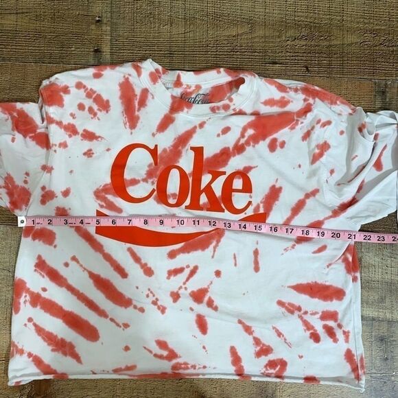 coca Cola coke tie dye cropped long sleeve shirt - Picture 9 of 10